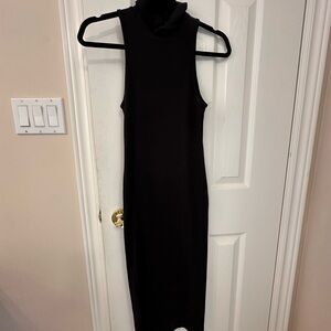 Zara Black Sleeveless Turtleneck Dress